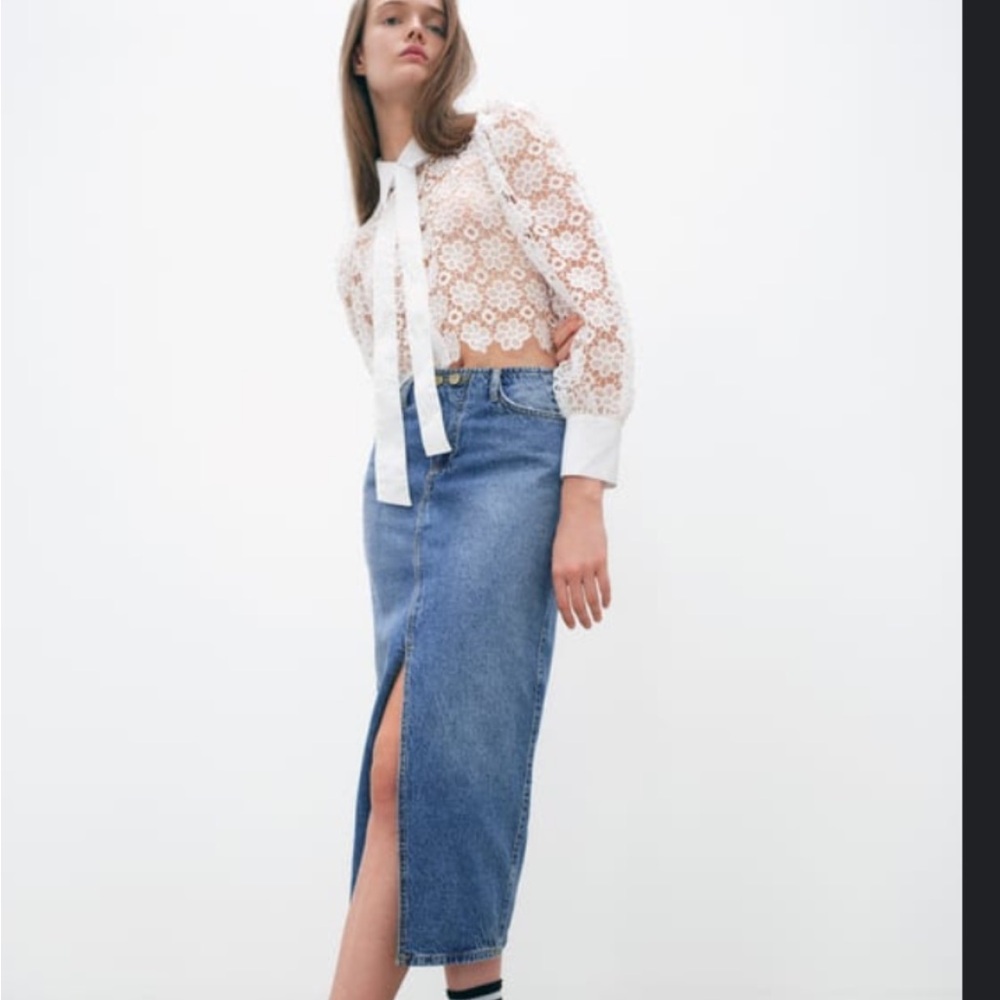 White crochet blouse - Zara